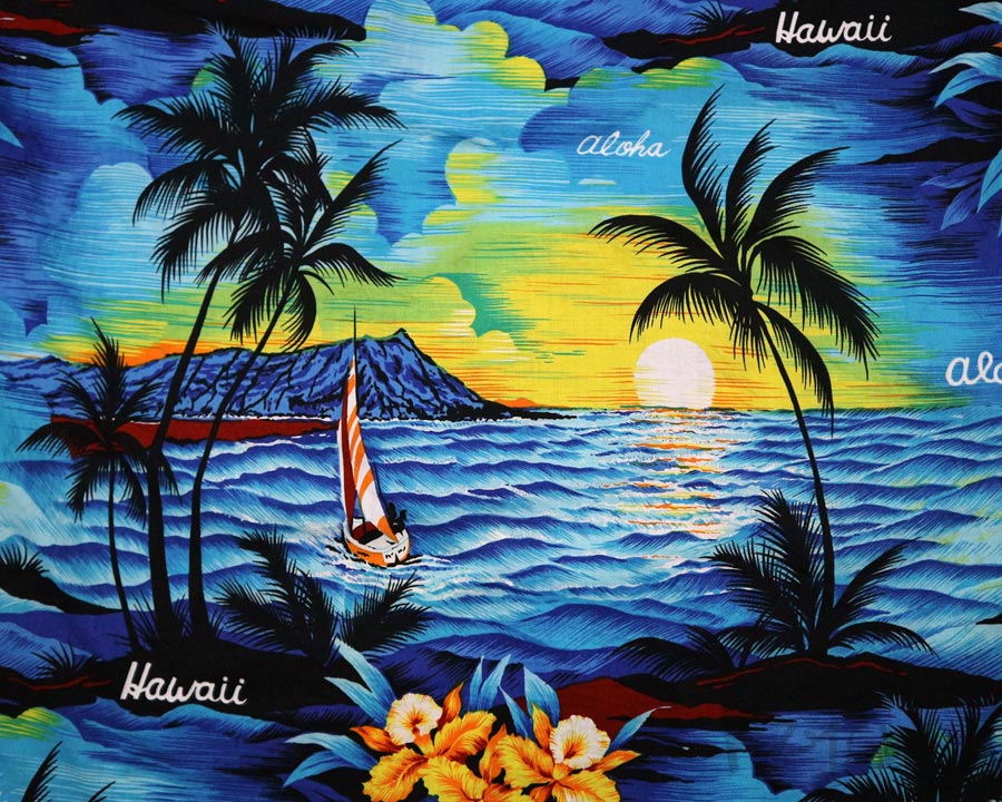 เสื้อฮาวาย ROYAL CREATIONS ลาย วิวทะเล aloha Hawaii