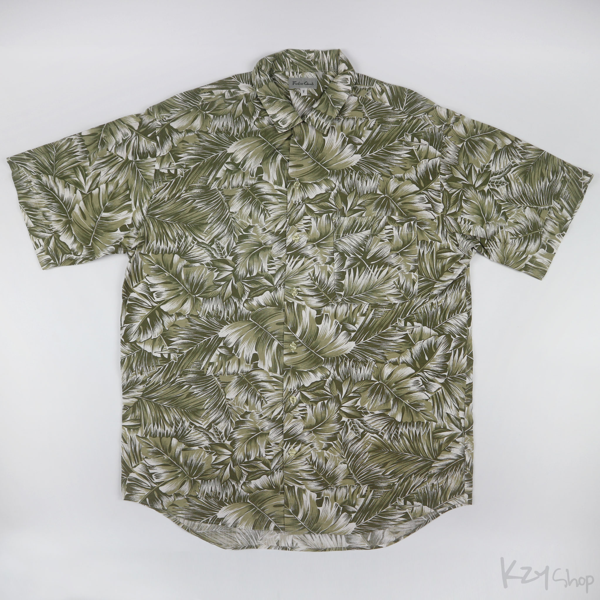 เสื้อฮาวาย Folco Club ลาย ใบไม้