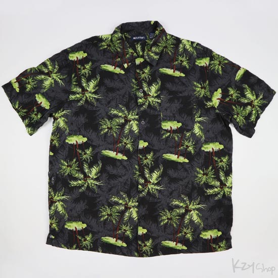 เสื้อฮาวาย  puritan  ลาย ต้นมะพร้าว