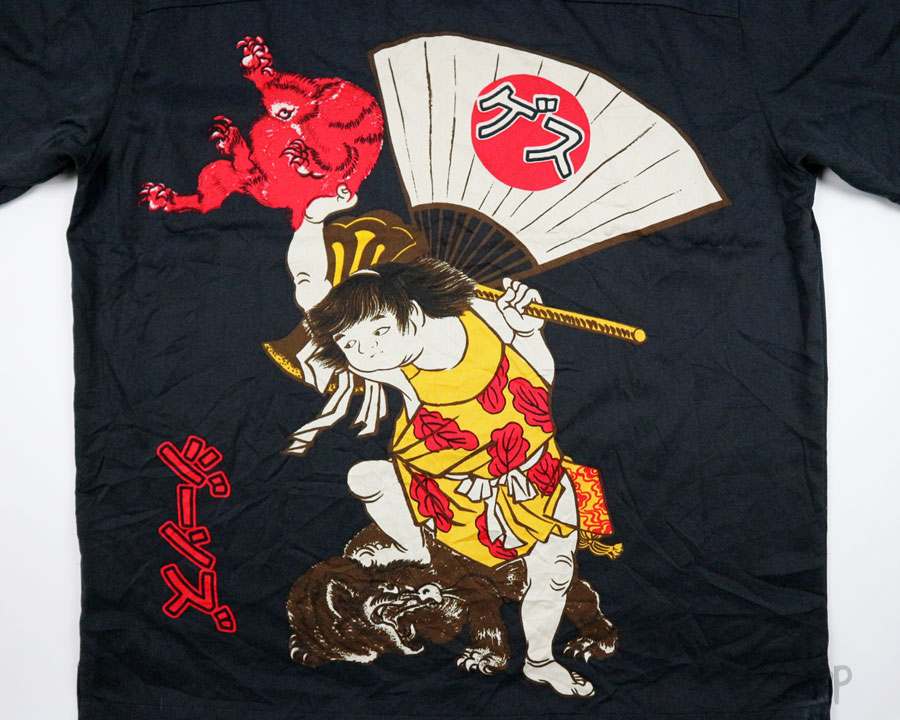 เสื้อฮาวายลายญี่ปุ่น GUESS ลาย คินทาโร่ จอมพลัง