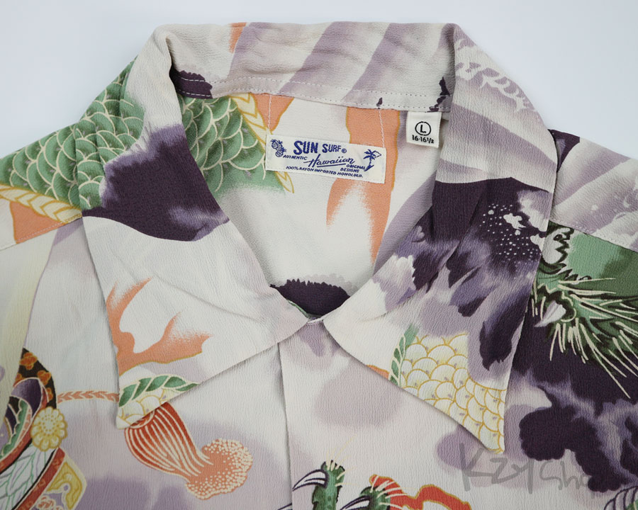 เสื้อฮาวายลายญี่ปุ่น SUN SURF - DRAGON & TIGER