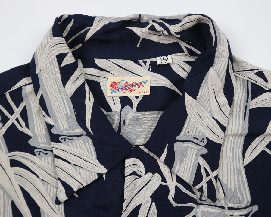 เสื้อฮาวายลายญี่ปุ่น Sun Surf - BAMBOO (NAVY)