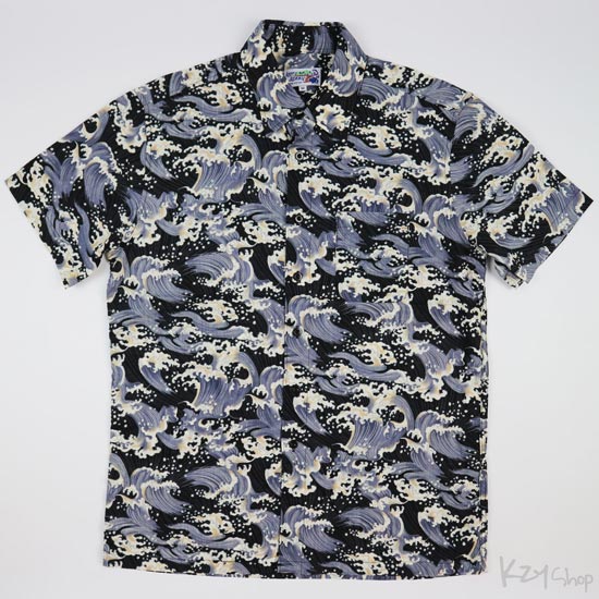 เสื้อฮาวายลายญี่ปุ่น kerry kenny ลาย คลื่นน้ำทะเล