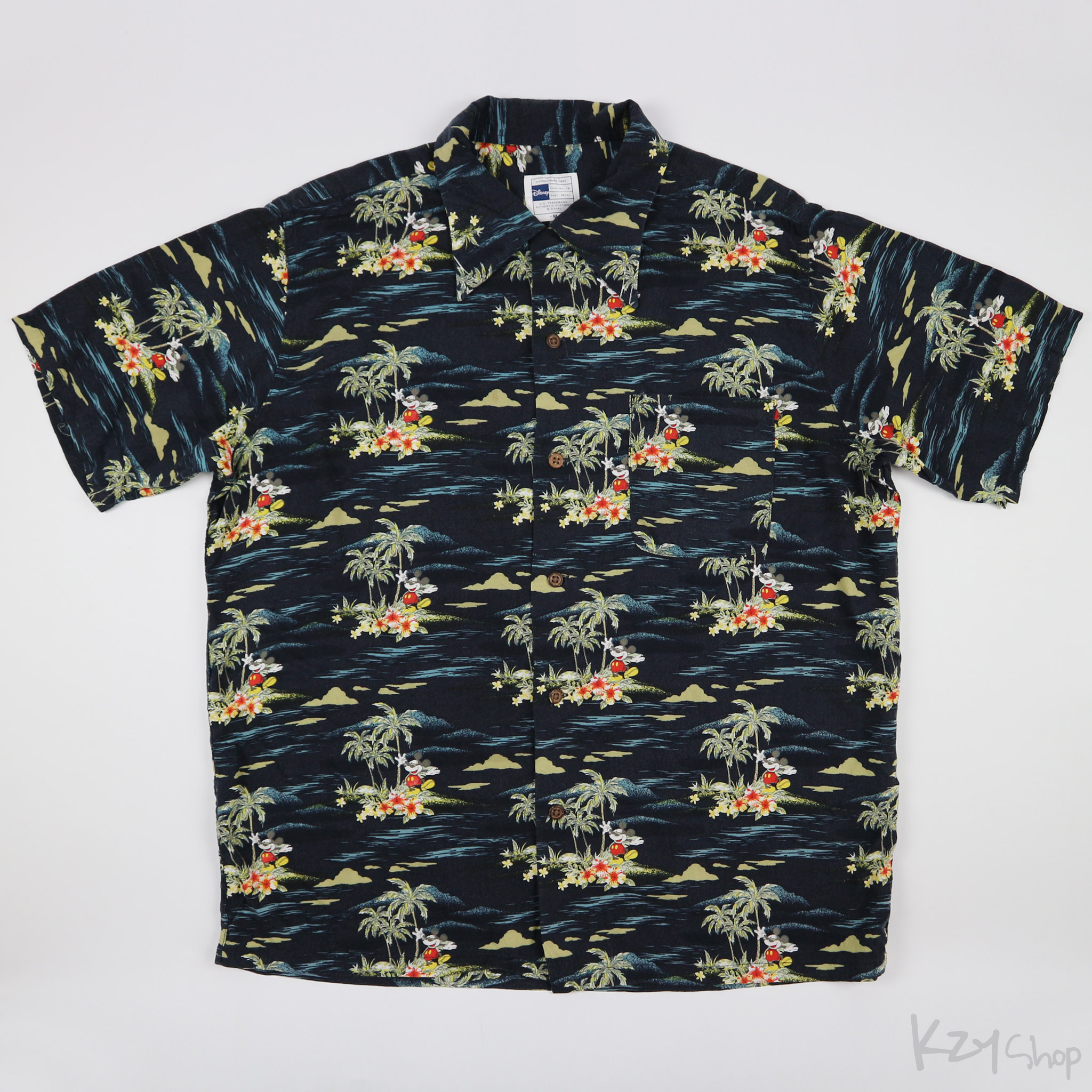 เสื้อฮาวาย  Disney  ลาย Mickey Mouse