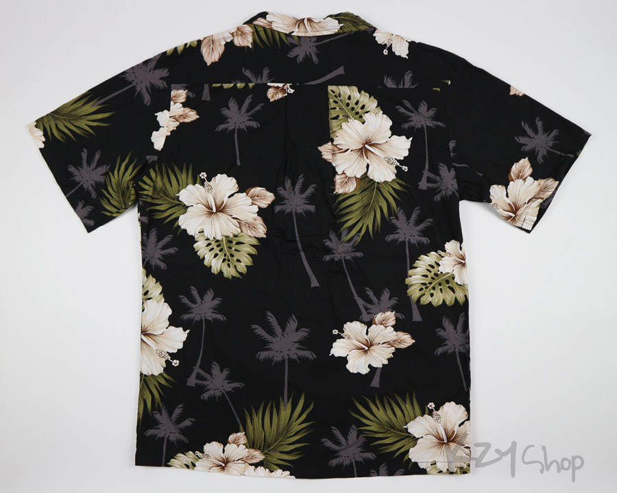 เสื้อฮาวาย Palmwave ลาย ต้นมะพร้าว ดอกไม้