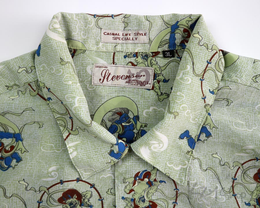 เสื้อฮาวายลายญี่ปุ่น Stevenson - Fujin Raijin