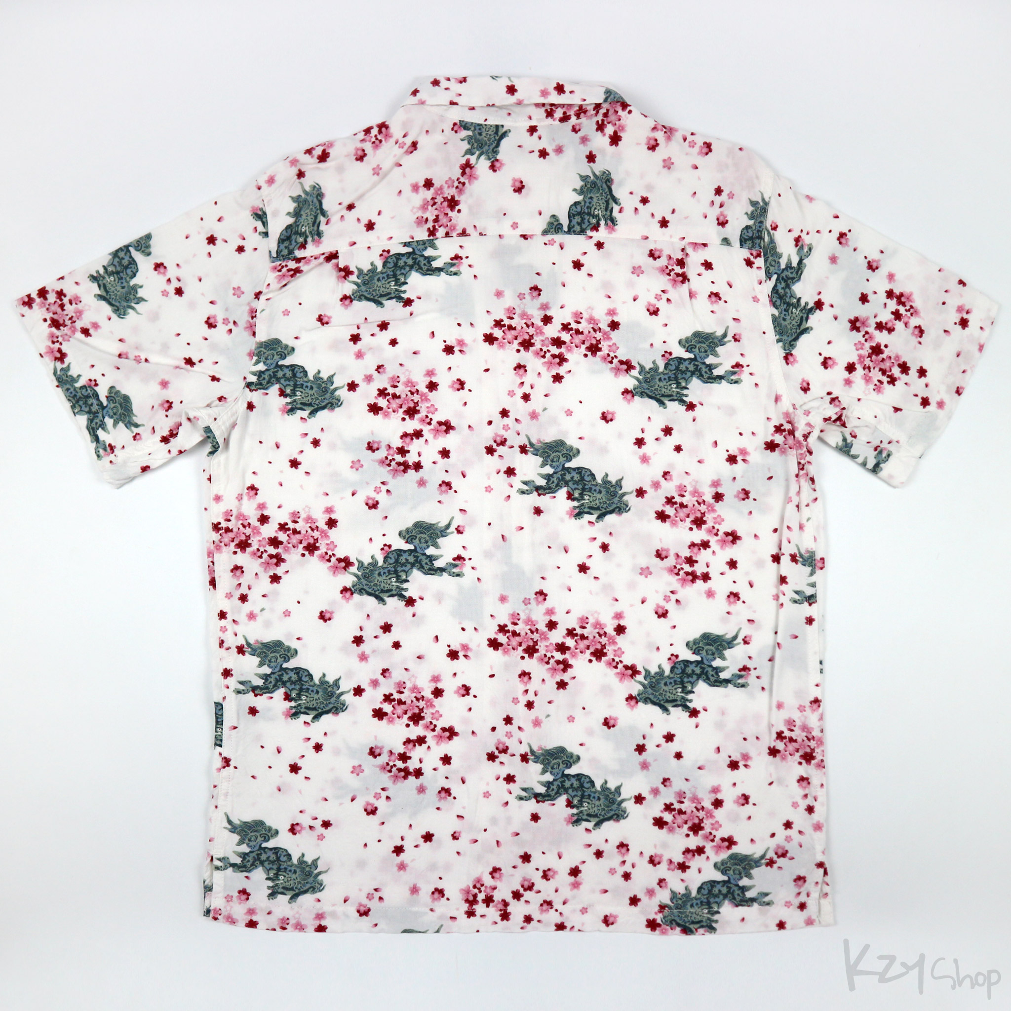  เสื้อฮาวายลายญี่ปุ่น Styled by Originals ลาย สิงห์กับดอกซากุระ