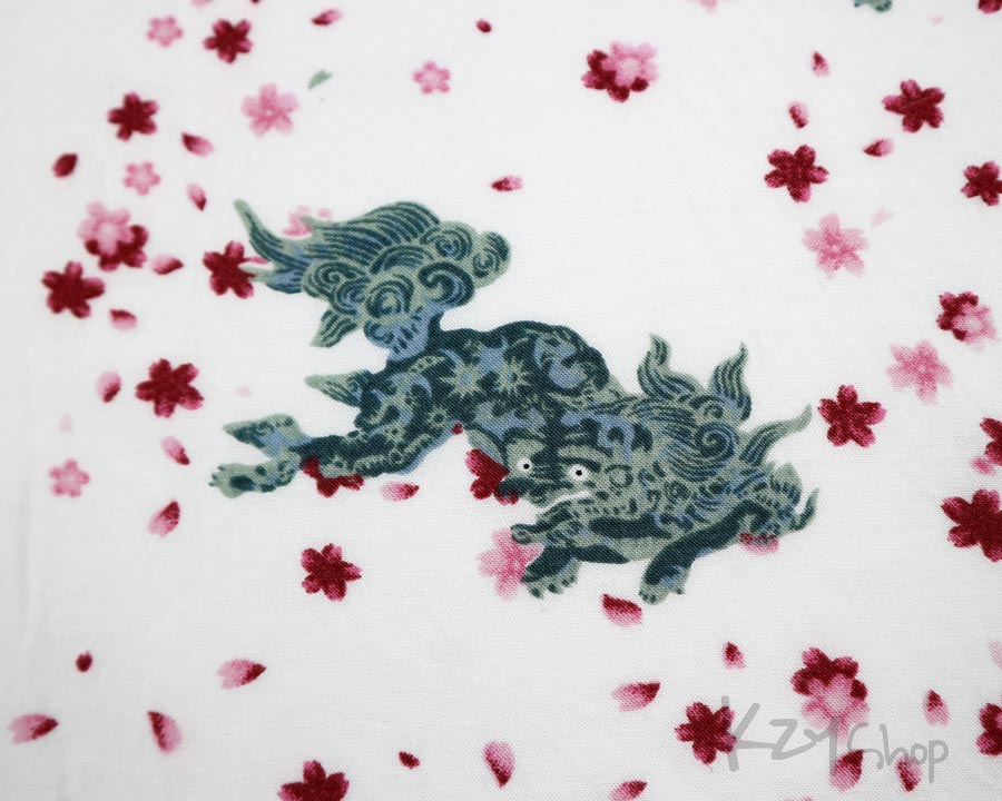  เสื้อฮาวายลายญี่ปุ่น Styled by Originals ลาย สิงห์กับดอกซากุระ