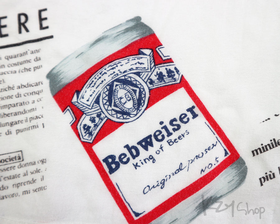 เสื้อฮาวาย CITE HOMME ลาย ล้อเลียนยี่ห้อเบียร์