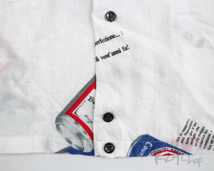 เสื้อฮาวาย CITE HOMME ลาย ล้อเลียนยี่ห้อเบียร์