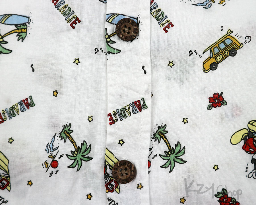 เสื้อฮาวาย Disney ลาย Mickey & Minnie Mouse PARADISE