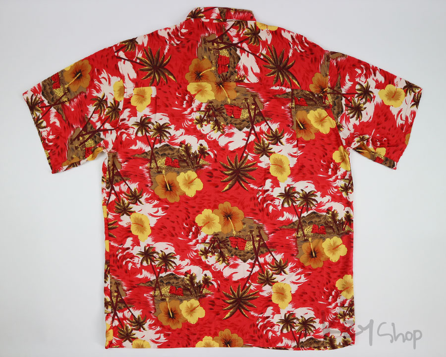 เสื้อฮาวาย Favorite Gear ลาย วิวทะเล ต้นมะพร้าว
