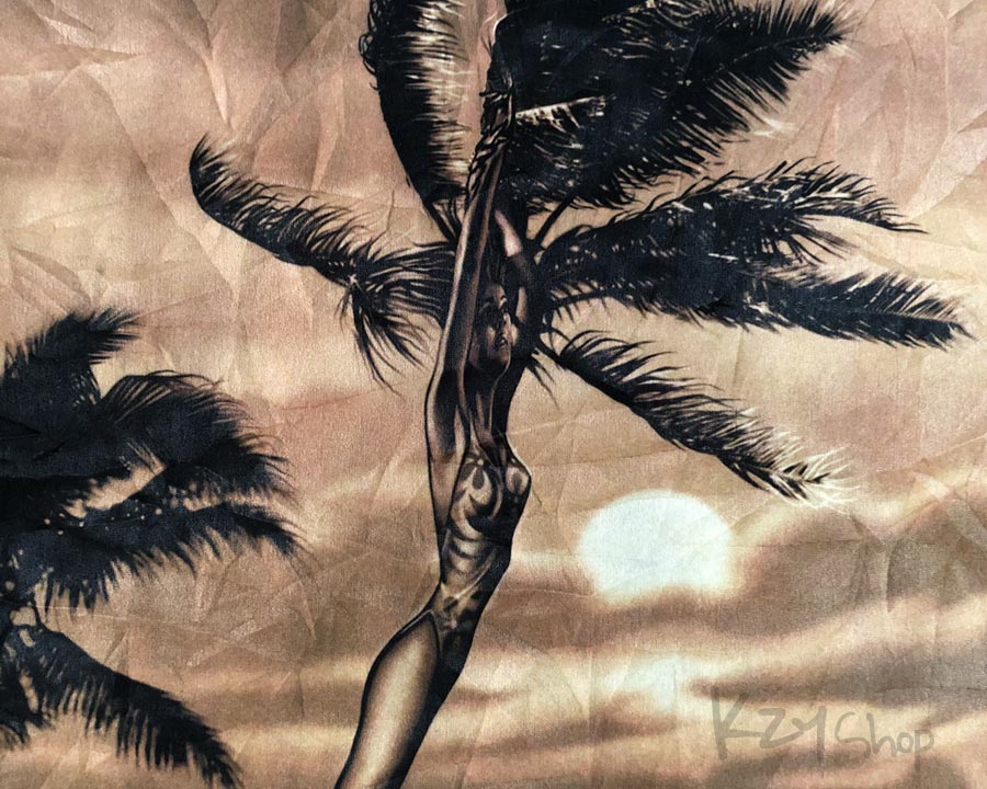 เสื้อฮาวาย Rietveld - Mermaid Palm Trees