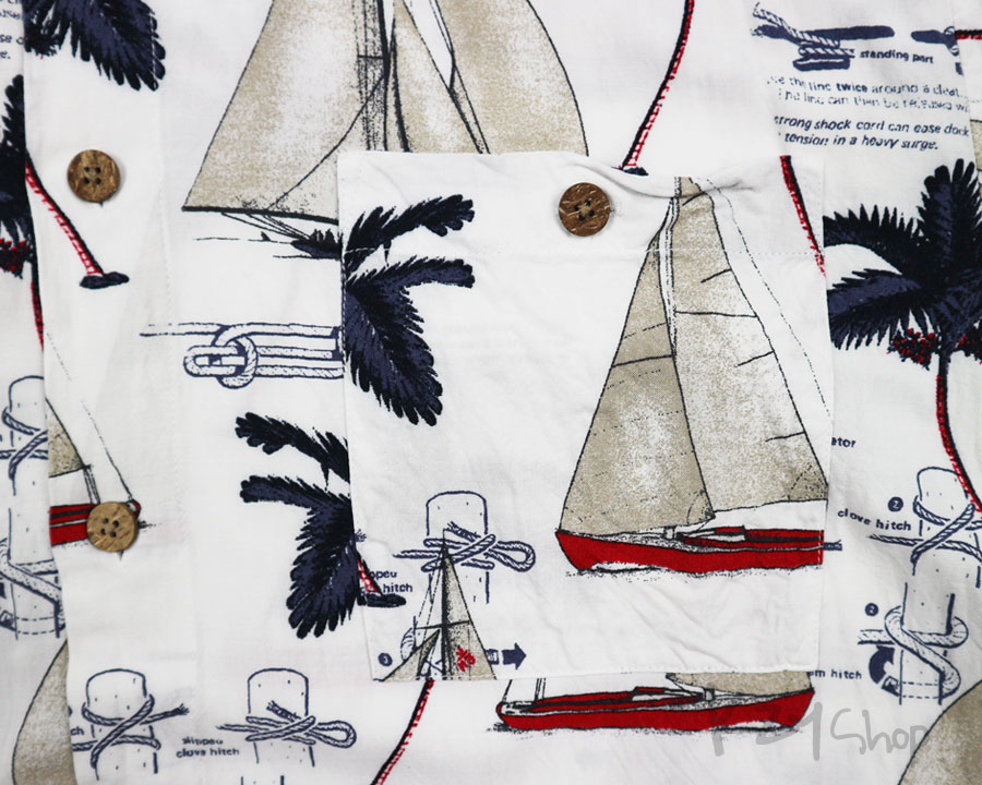 เสื้อฮาวาย puritan ลาย เรือใบ