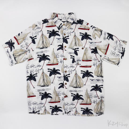 เสื้อฮาวาย puritan ลาย เรือใบ
