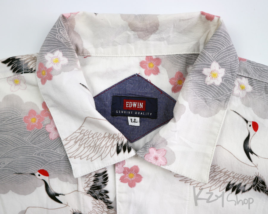 เสื้อฮาวายลายญี่ปุ่น EDWIN - CRANES & Sakura