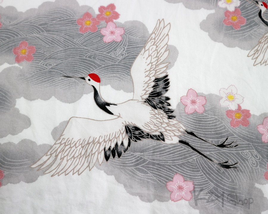 เสื้อฮาวายลายญี่ปุ่น EDWIN - CRANES & Sakura