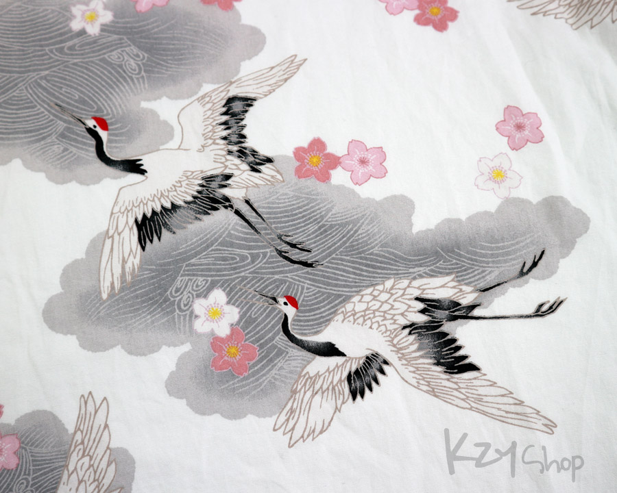 เสื้อฮาวายลายญี่ปุ่น EDWIN - CRANES & Sakura