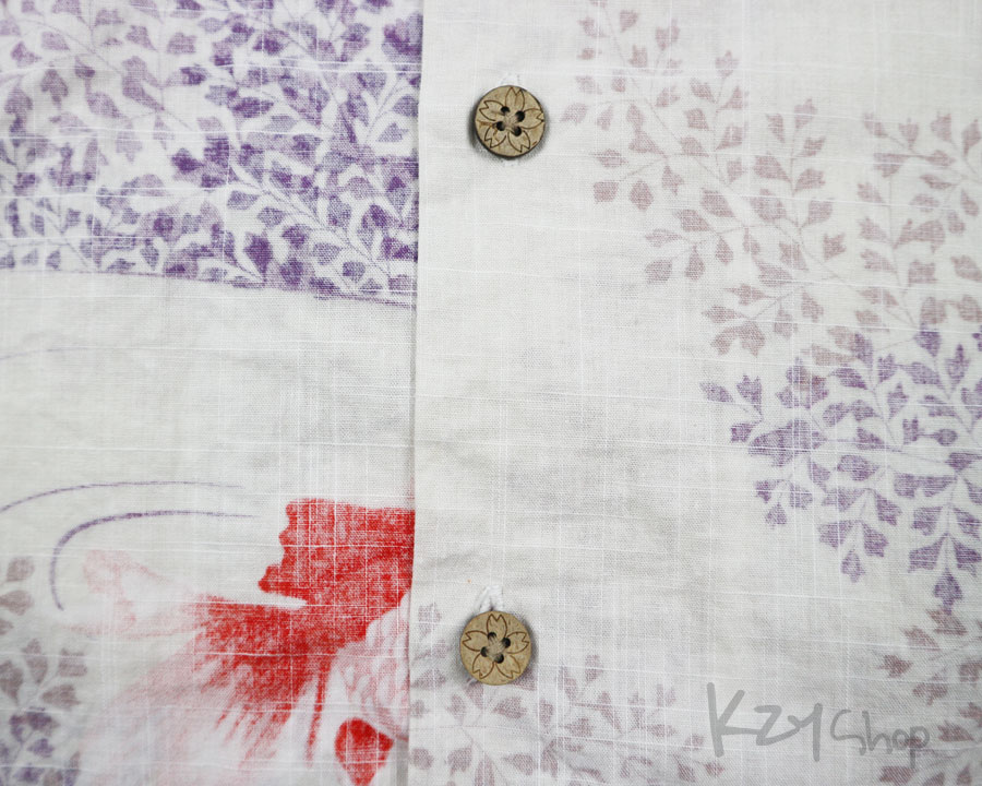 เสื้อฮาวายลายญี่ปุ่น Honolulu taste of Hawaiian ลาย ปลาทอง