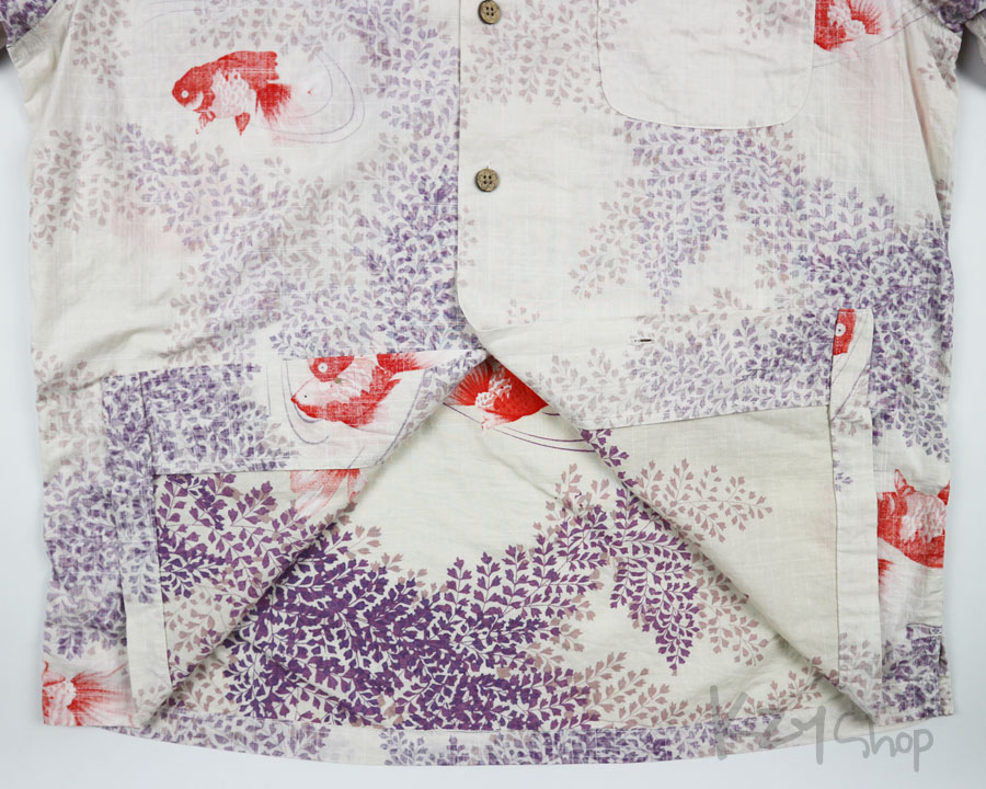 เสื้อฮาวายลายญี่ปุ่น Honolulu taste of Hawaiian ลาย ปลาทอง