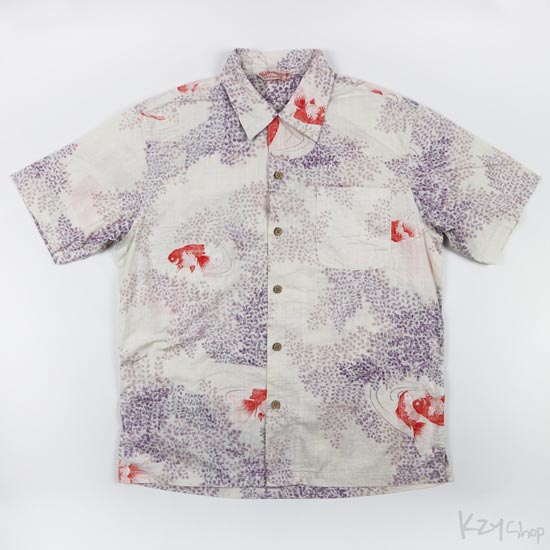 เสื้อฮาวายลายญี่ปุ่น Honolulu taste of Hawaiian ลาย ปลาทอง
