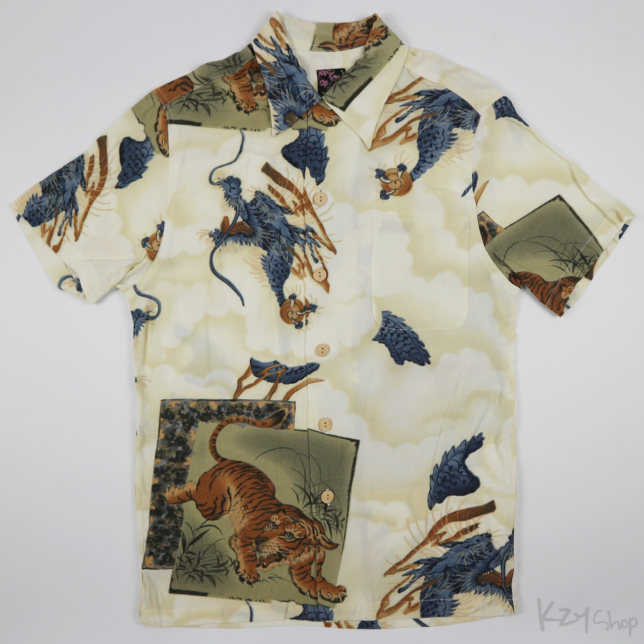 เสื้อฮาวายลายญี่ปุ่น Oniwa soto ลาย Tiger & Dragon