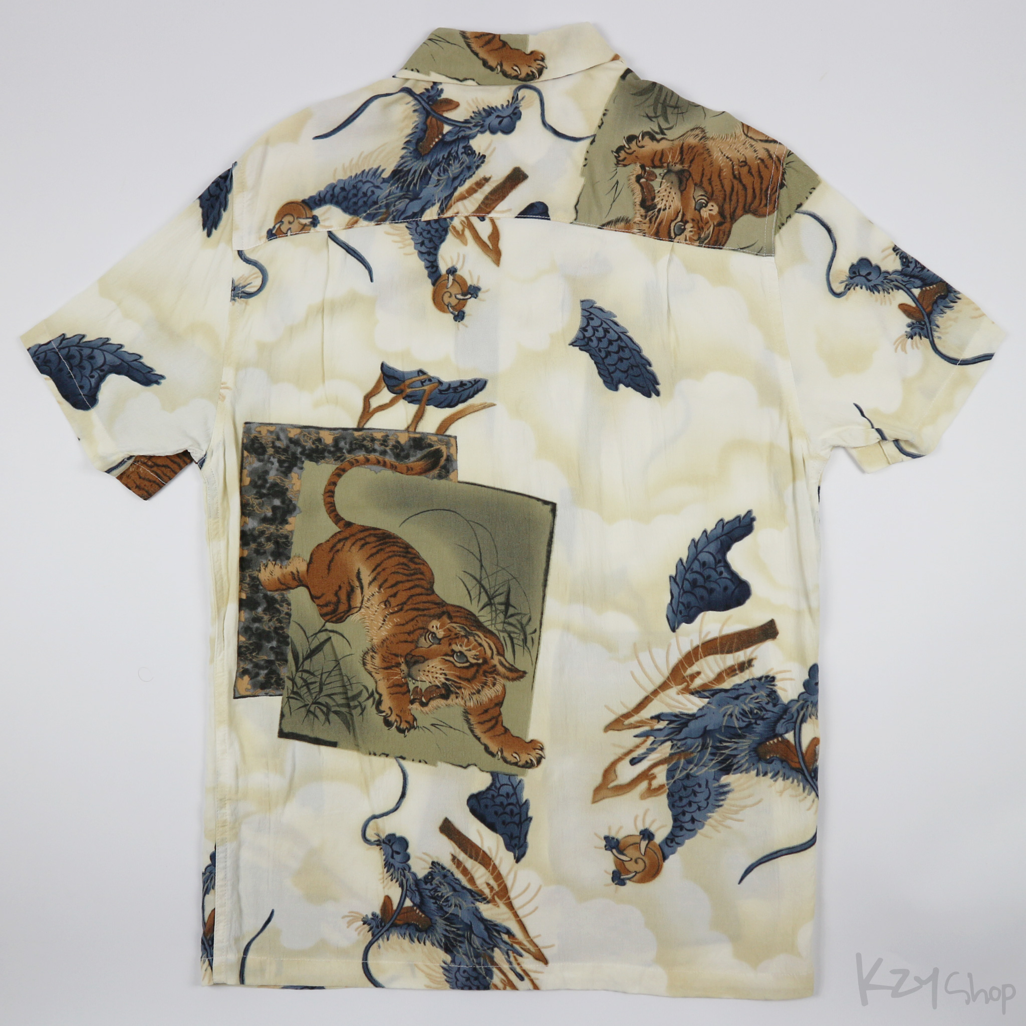 เสื้อฮาวายลายญี่ปุ่น Oniwa soto ลาย Tiger & Dragon