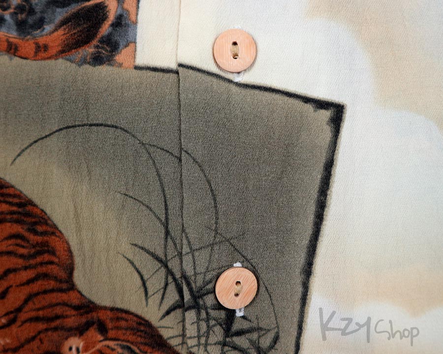 เสื้อฮาวายลายญี่ปุ่น Oniwa soto ลาย Tiger & Dragon
