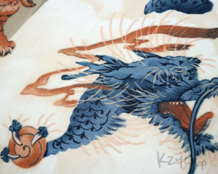 เสื้อฮาวายลายญี่ปุ่น Oniwa soto ลาย Tiger & Dragon