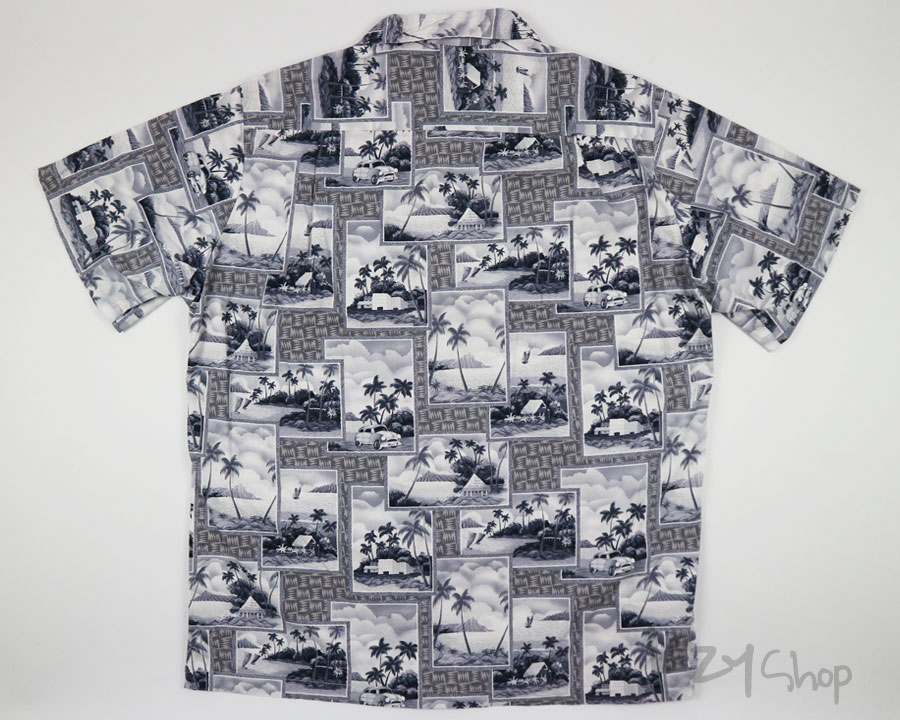 เสื้อฮาวาย SUNSHINE ลาย รถ วิวทะเล