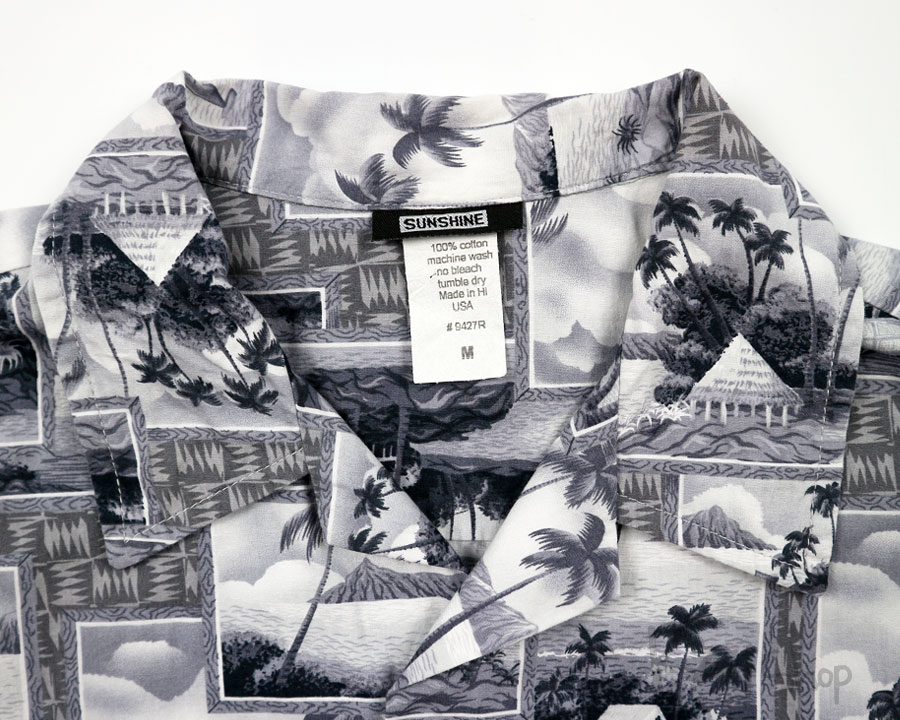 เสื้อฮาวาย SUNSHINE ลาย รถ วิวทะเล