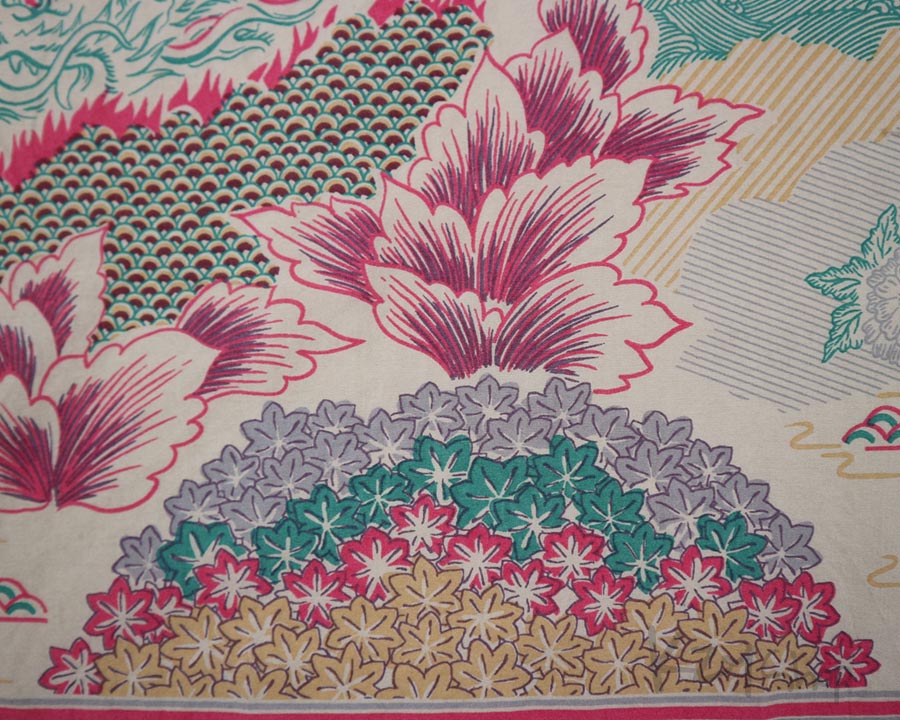 เสื้อฮาวายลายญี่ปุ่น REPLAY ลาย มังกร ดอกไม้ ต้นไผ่