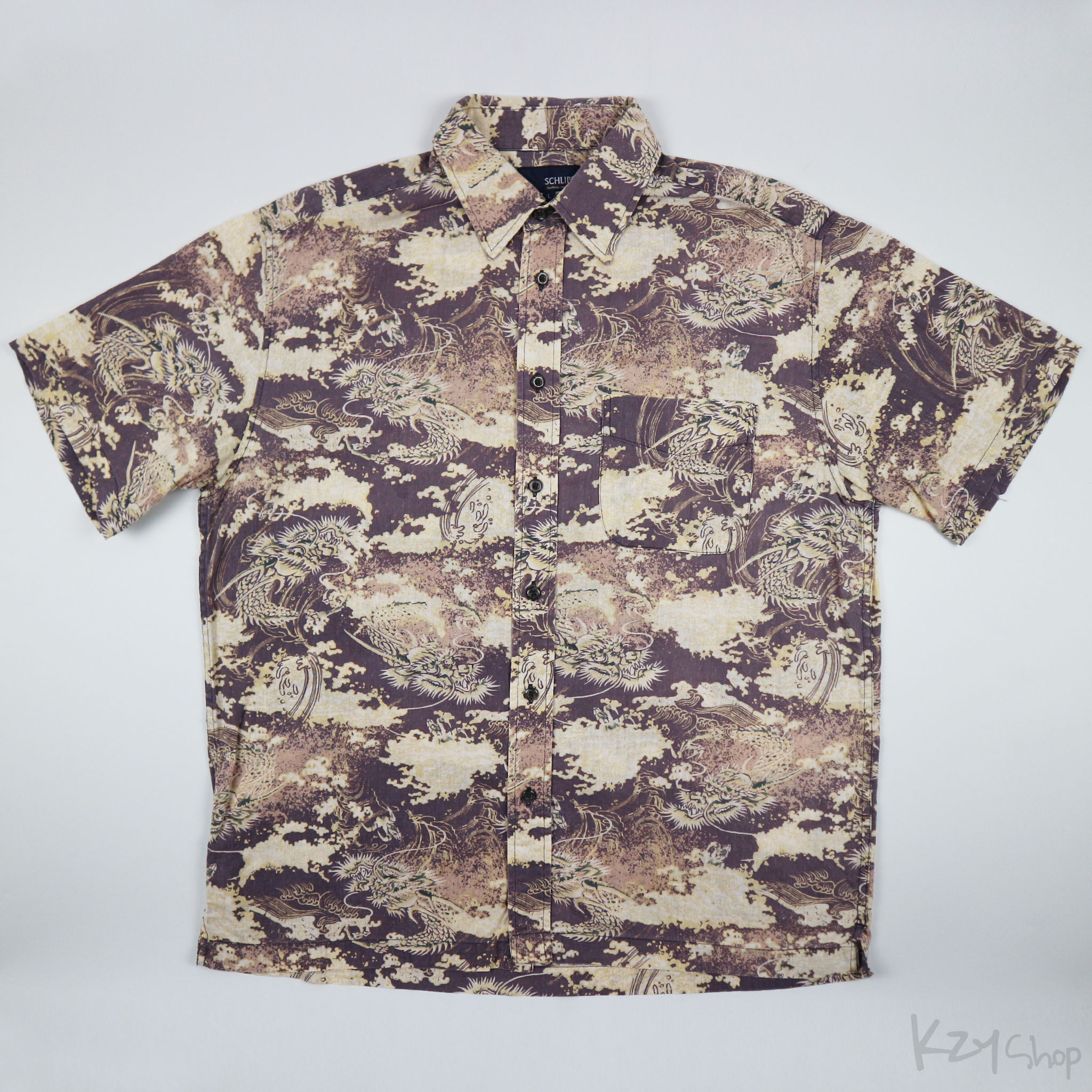เสื้อฮาวายลายญี่ปุ่น SCHLIPS ลาย มังกร