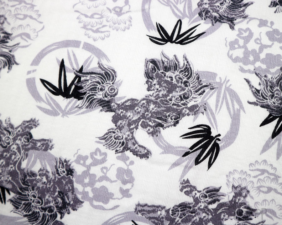 เสื้อฮาวายลายญี่ปุ่น gilevans ลาย สิงห์ ดอกไม้