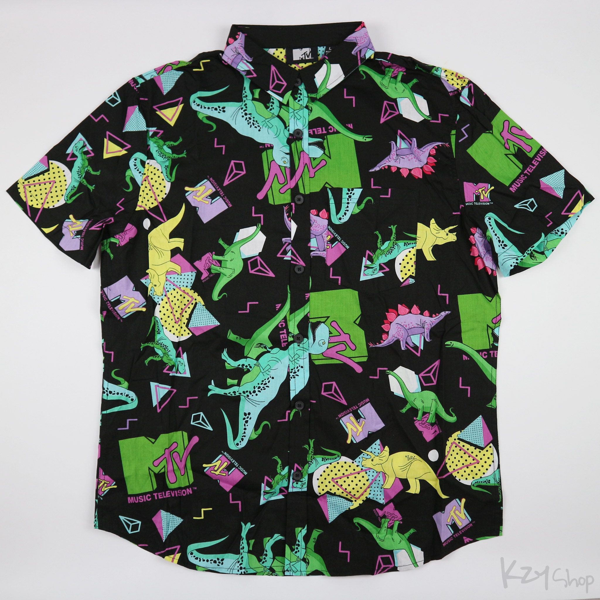 MTV Dinosaur - Button Down Shirt