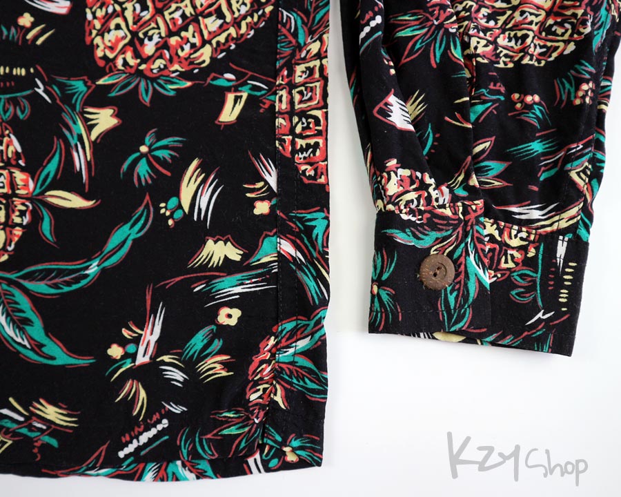 เสื้อฮาวายแขนยาว KAMEHAMEHA - PINEAPPLES