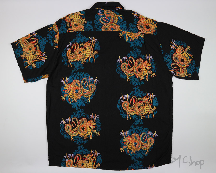 เสื้อฮาวายลายญี่ปุ่น Ocean Current ลาย มังกร