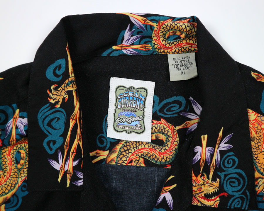 เสื้อฮาวายลายญี่ปุ่น Ocean Current ลาย มังกร