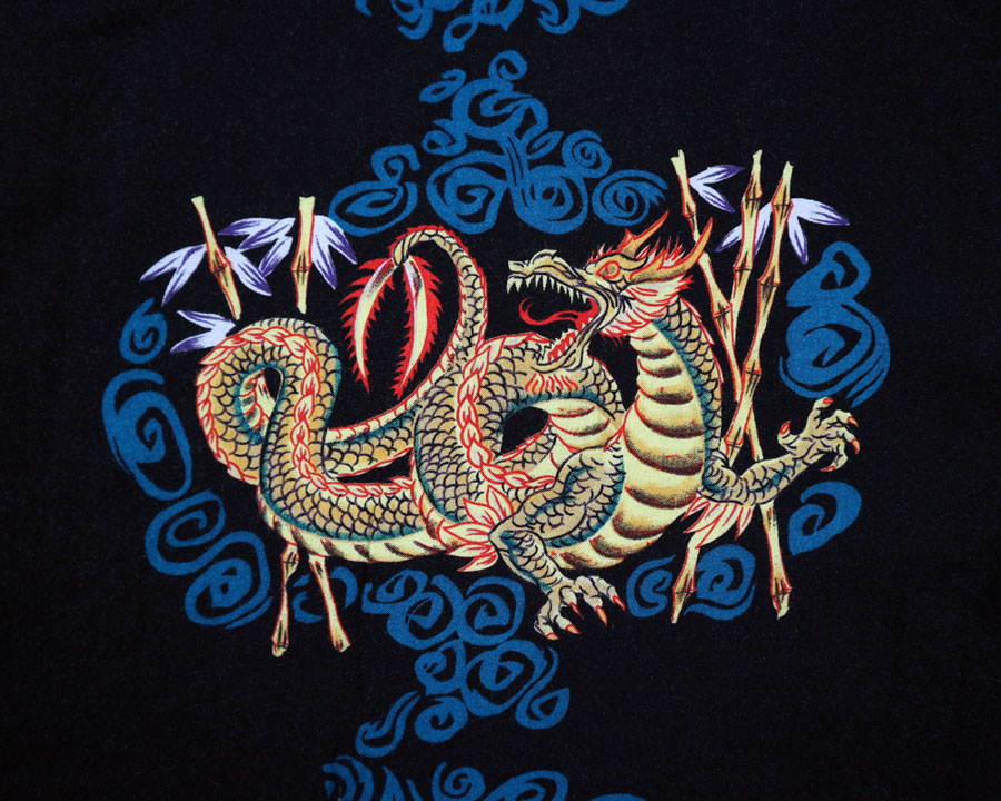 เสื้อฮาวายลายญี่ปุ่น Ocean Current ลาย มังกร