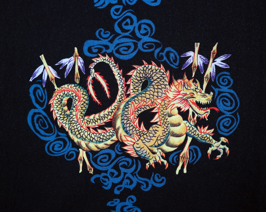 เสื้อฮาวายลายญี่ปุ่น Ocean Current ลาย มังกร