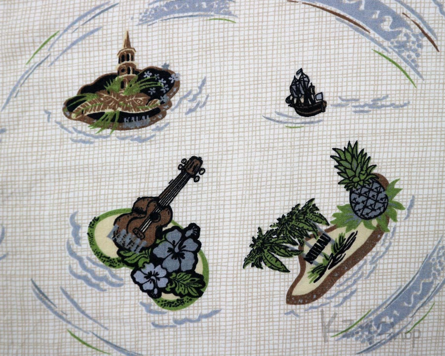 เสื้อฮาวาย PINO BAZZO ลาย เกาะ สาวฮูล่า อูคูเลเล่