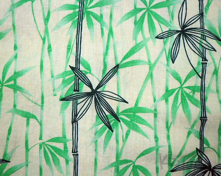 เสื้อฮาวายลายญี่ปุ่น Island HEMP Wear - Yellow Bamboo