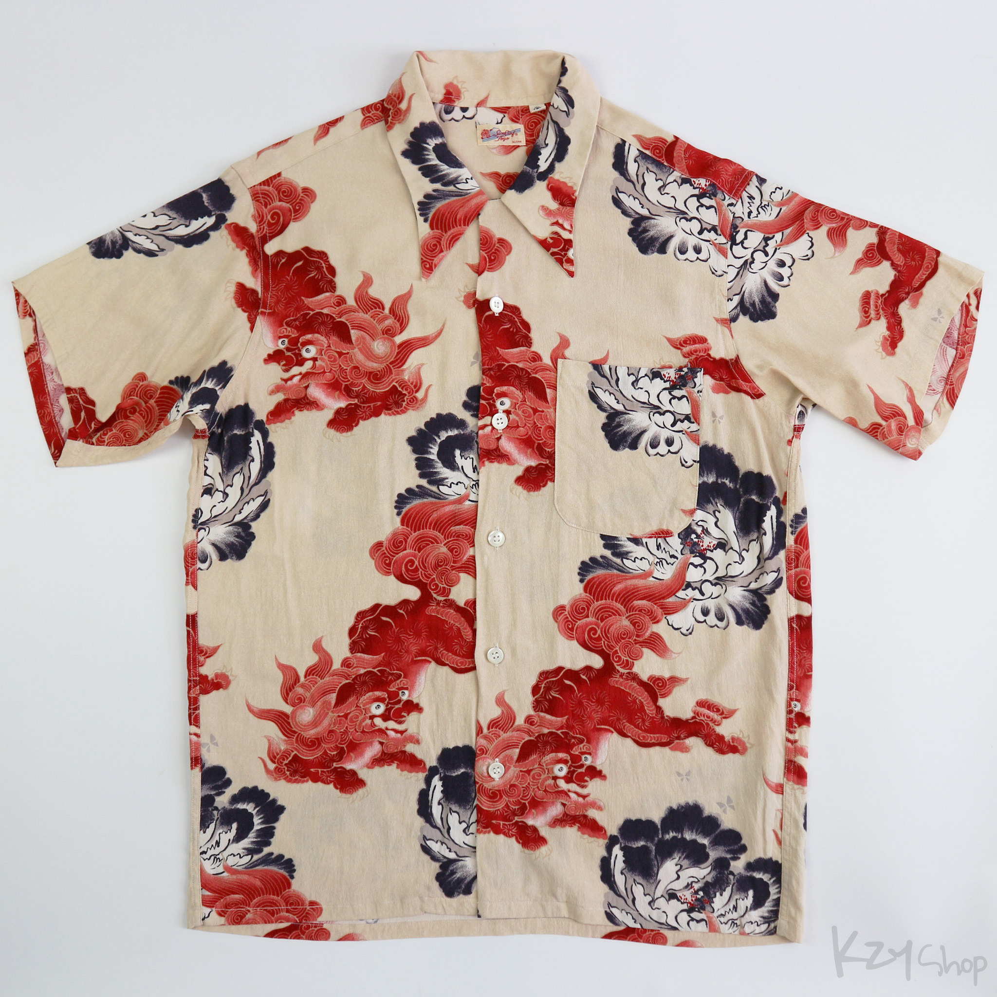 เสื้อฮาวายลายญี่ปุ่น Sun Surf - KARAJISHI BOTAN