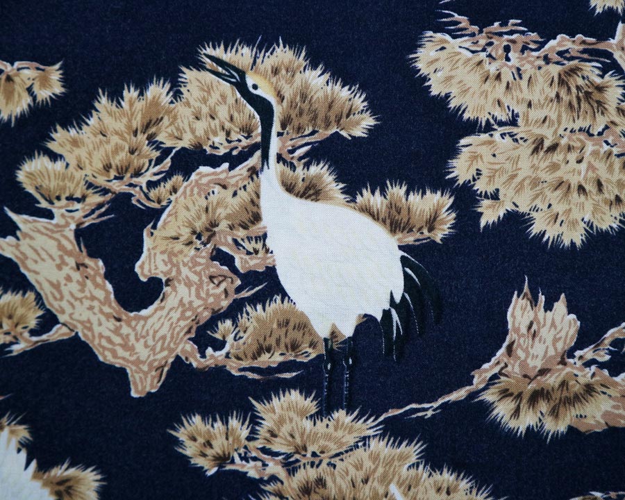 เสื้อฮาวายลายญี่ปุ่น ลาย นกกระเรียน