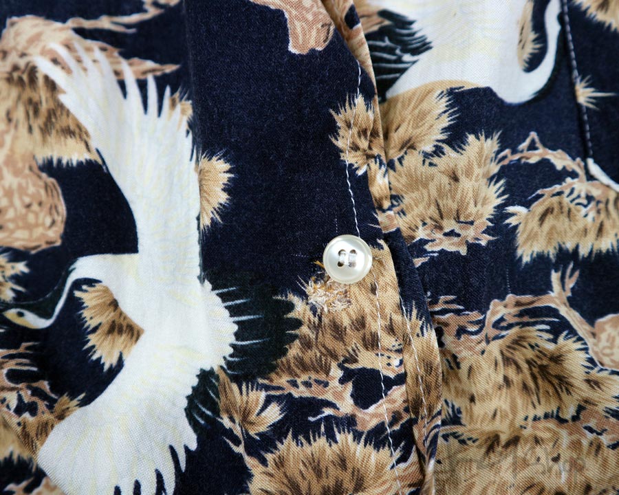 เสื้อฮาวายลายญี่ปุ่น ลาย นกกระเรียน