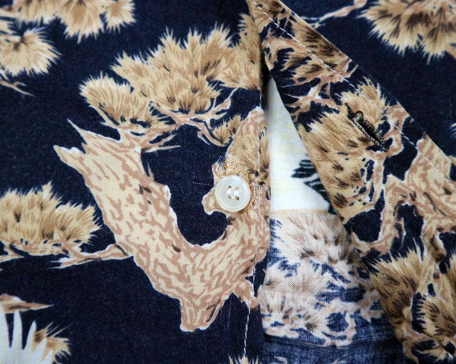 เสื้อฮาวายลายญี่ปุ่น ลาย นกกระเรียน