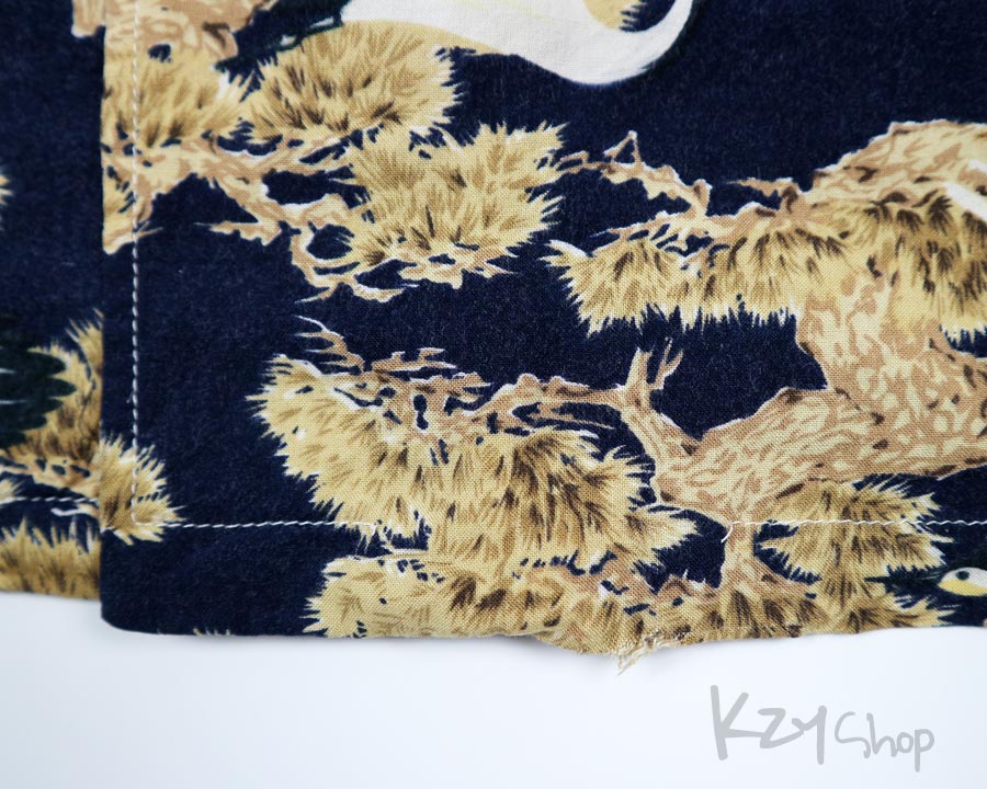 เสื้อฮาวายลายญี่ปุ่น ลาย นกกระเรียน