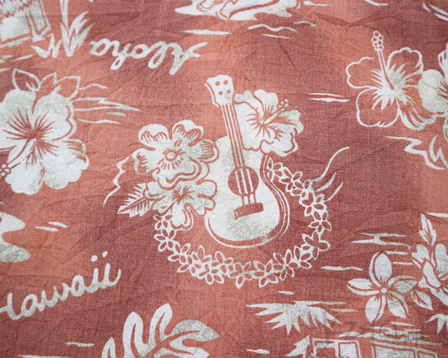 เสื้อฮาวาย Moelleuse ลาย aloha สาวฮูล่า อูคูเลเล่