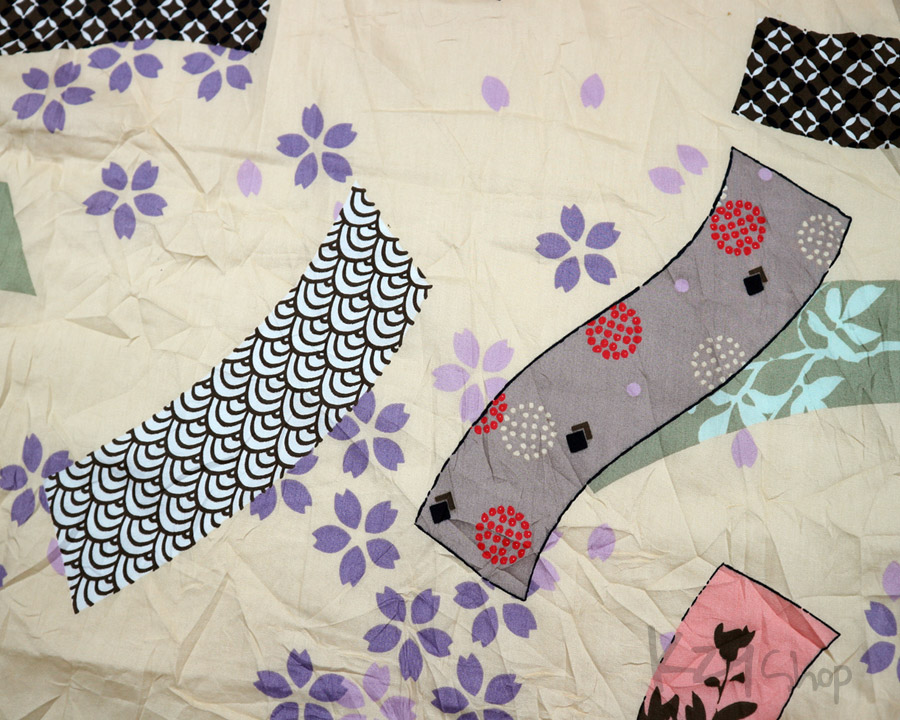 เสื้อฮาวายลายญี่ปุ่น AMORE PURO ลาย ริบบิ้น ดอกซากุระ