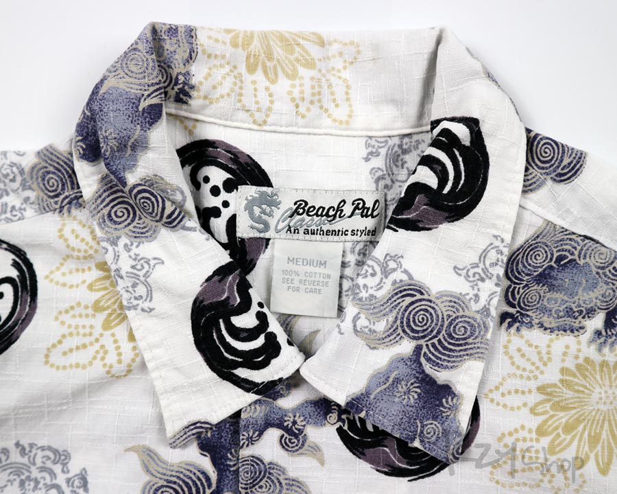 เสื้อฮาวายลายญี่ปุ่น Beach Pal ลาย สิงห์ ดอกไม้